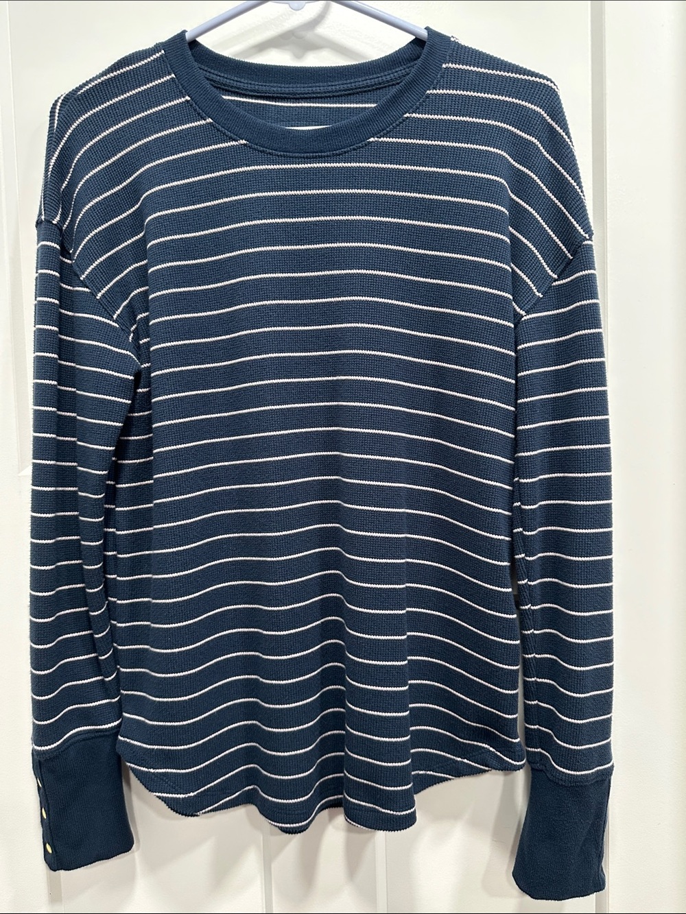 Striped Long-Sleeve Crewneck Shirt - Size Medium